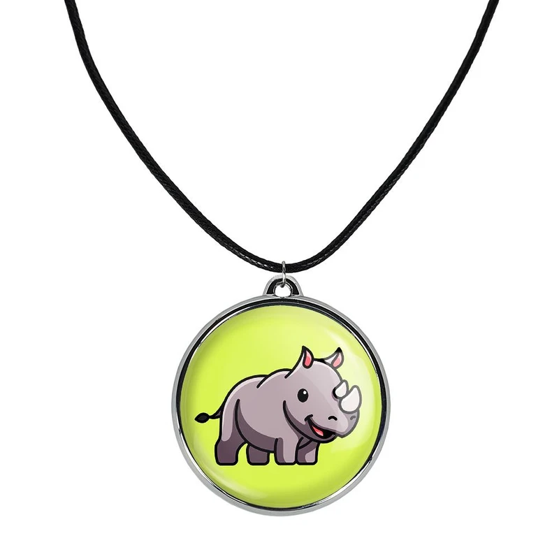 گردنبند خندالو مدل حیوانات بامزه کرگدن کد 2817628177