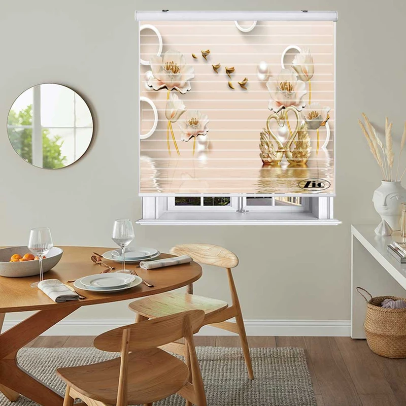 پرده زبرا مدل 3D1014 سایز 150x150 سانتی متر