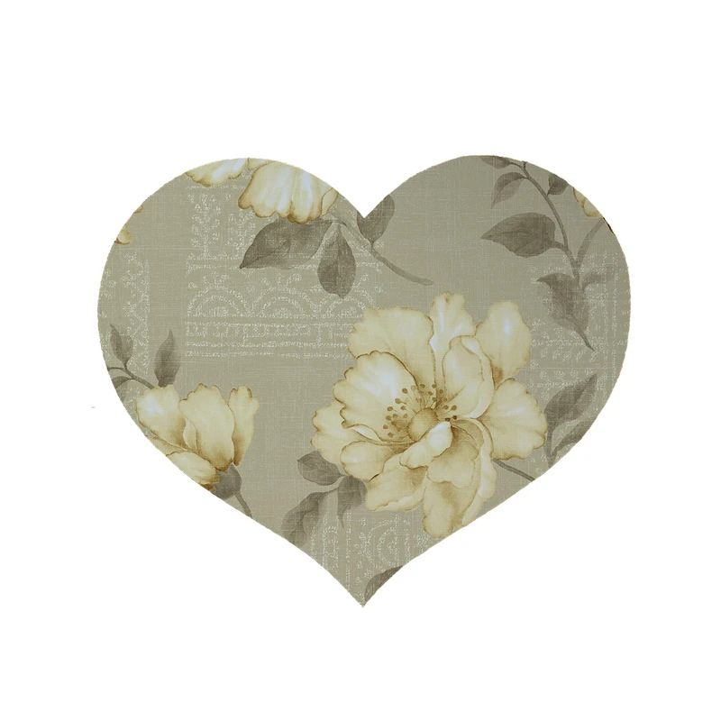 پادری مدل قلب طرح گل کد 5909 سایز 90x90 سانتی متر 