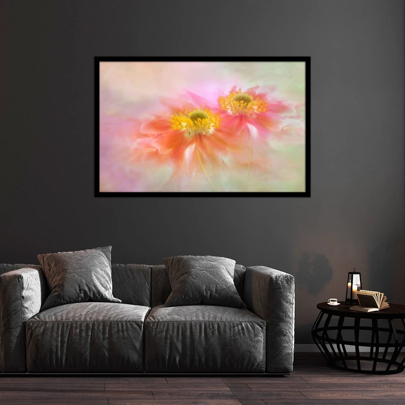 تابلو بکلیت طرح نقاشی هنری مدرن گل مدل B-bu2034