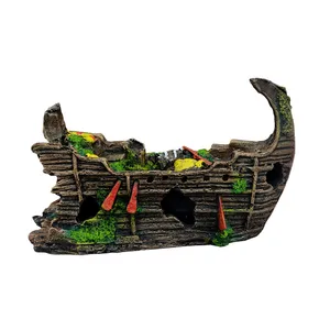 کشتی تزیینی آکواریوم مدل وایکینگی