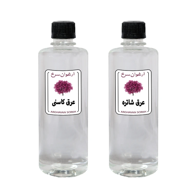 عرق کاسنی و شاتره ارغوان سرخ - 1 لیتر بسته 2 عددی