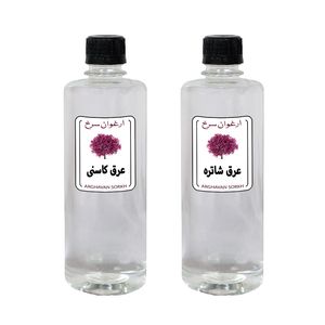 عرق کاسنی و شاتره ارغوان سرخ - 1 لیتر بسته 2 عددی