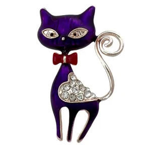 گل سینه زنانه مدل گربه کد G4052