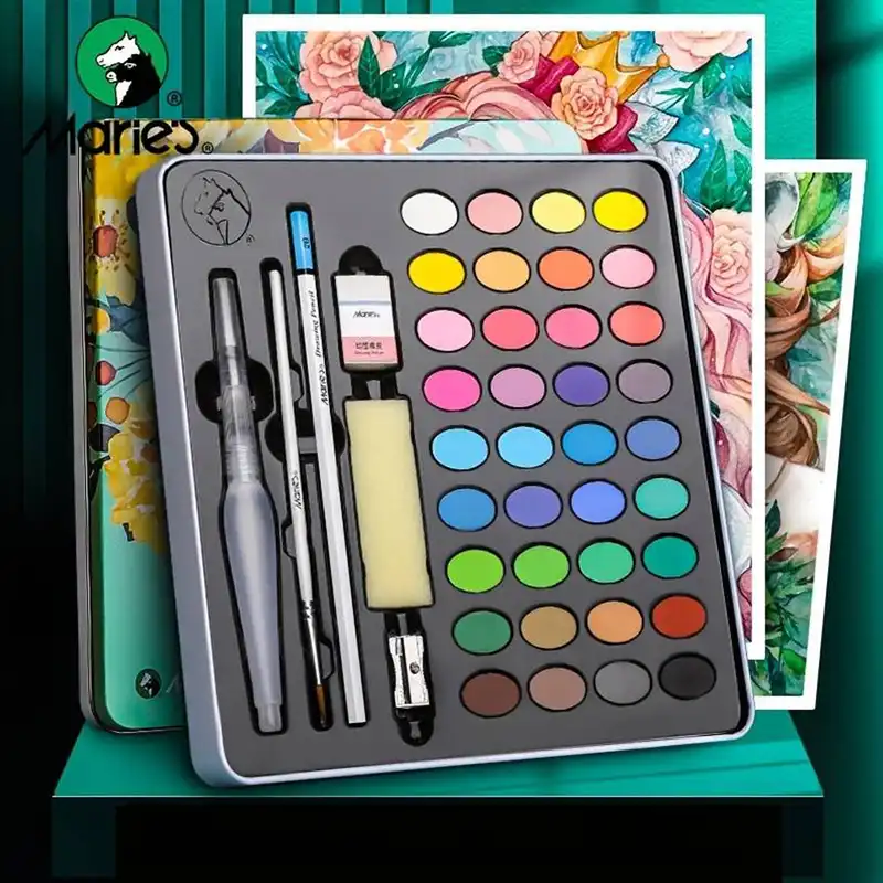 بسته رنگ آمیزی ماریز مدل Solid مجموعه 41 عددی