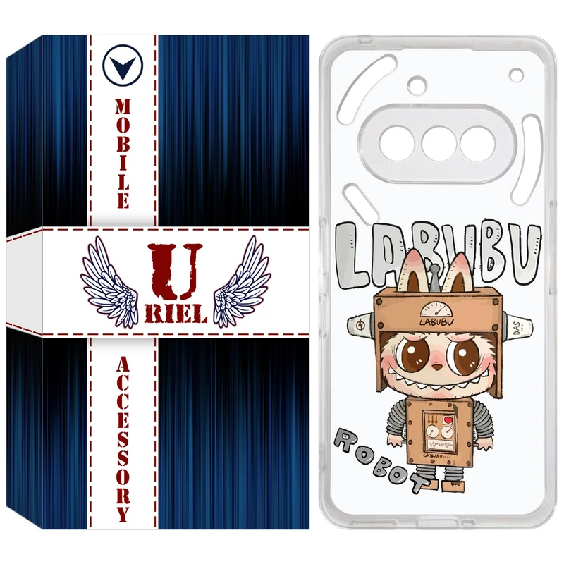 کاور یوریل مدل Clear کد 121 طرح لبوبو مناسب برای گوشی موبایل ناتینگ Phone 3a