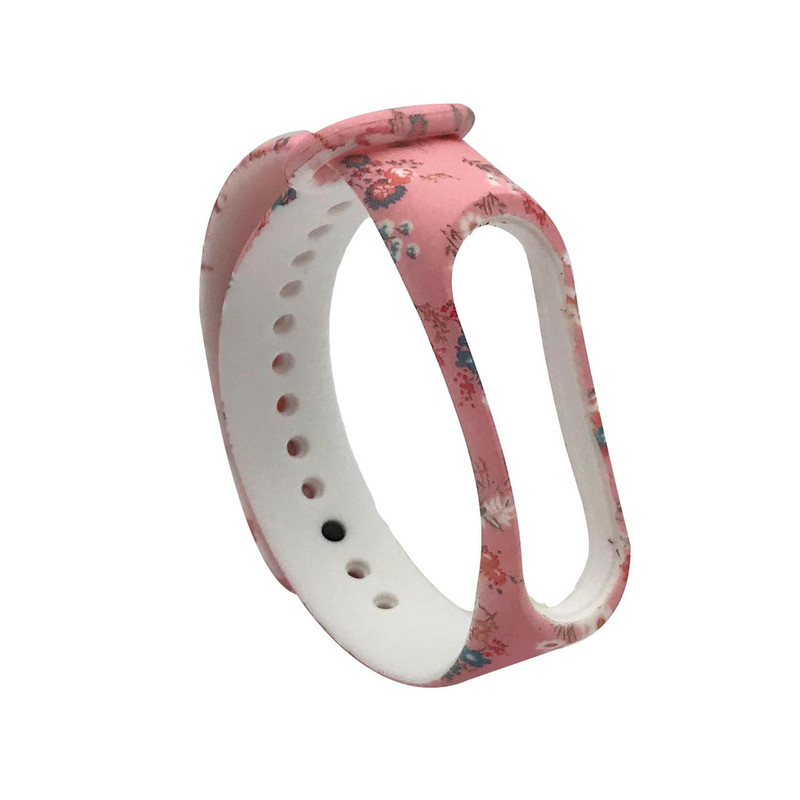 بند مدل flower pnk01 مناسب برای مچ بند هوشمند شیائومی Mi Band 3 /Mi Band 4