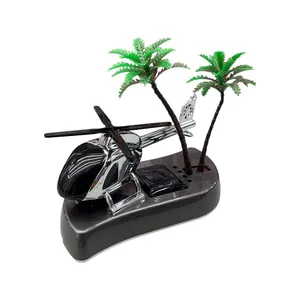 خوشبو کننده رو داشبوردی خودرو مدل سولار چرخشی طرح هلیکوپتر جزیره ای کد BLK