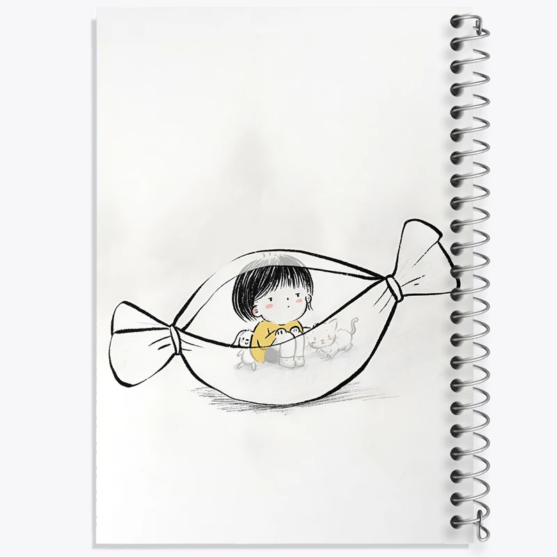 دفتر شطرنجی 50 برگ خندالو طرح آبنبات کیوت کد N3261