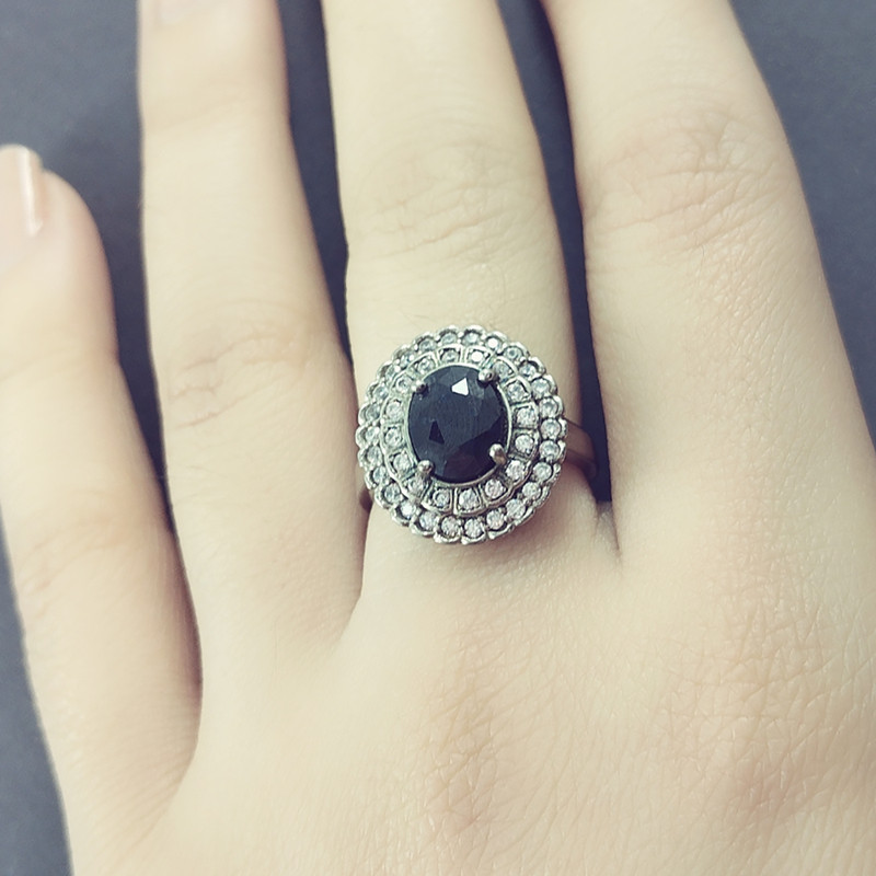 انگشتر نقره زنانه سلین کالا مدل یاقوت کبود کد 45