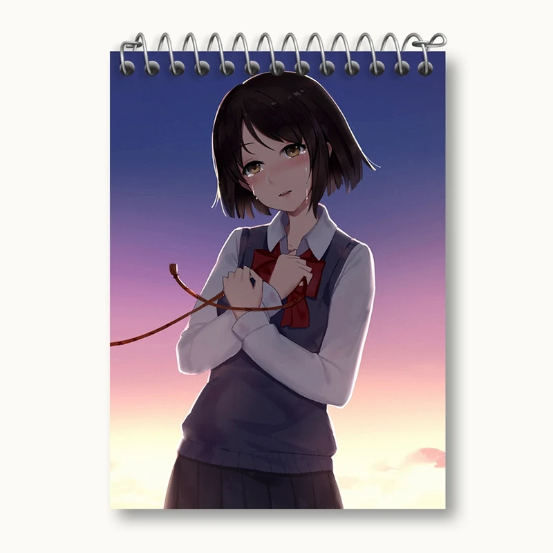 دفتر یادداشت 50 برگ خندالو مدل میتسویا میامیزو انیمه یورنیم Your Name کد 16266