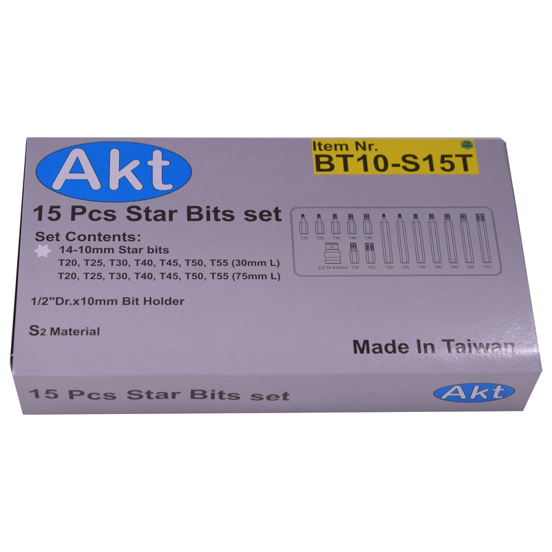 مجموعه 15 عددی سری آچار آلن ستاره ای آ-کرافت مدل BT10-S15T