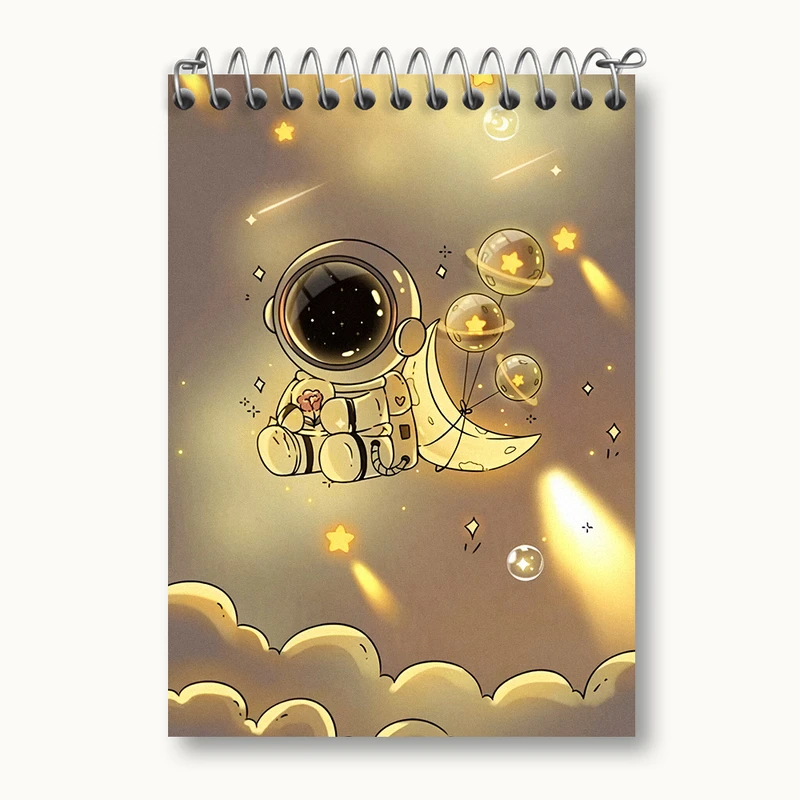 دفتر یادداشت 50 برگ خندالو طرح فضانورد کیوت کد N4104