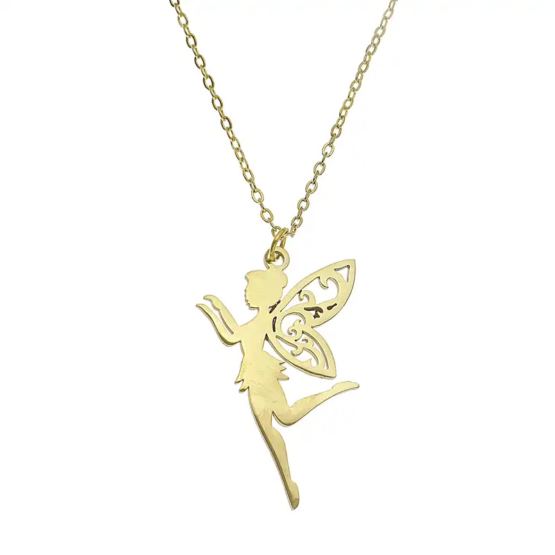 گردنبند دخترانه مدل فرشته بال دار دست ساز کد 496347