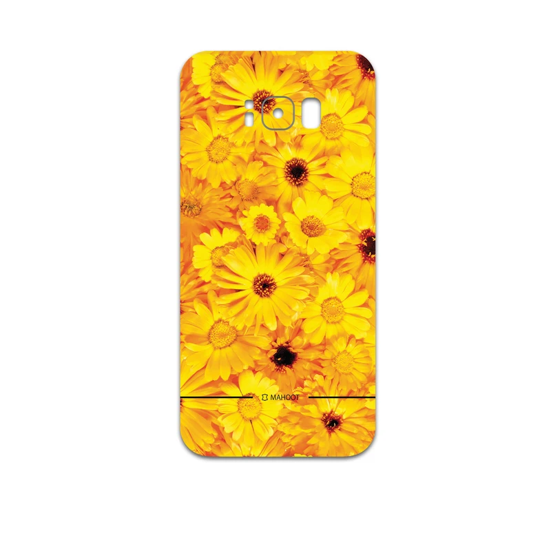 برچسب پوششی ماهوت مدل Yellow-Flower مناسب برای گوشی موبایل سامسونگ Galaxy S8 Plus
