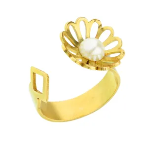 انگشتر زنانه گالری عزیزی طرح گل مدل 15313