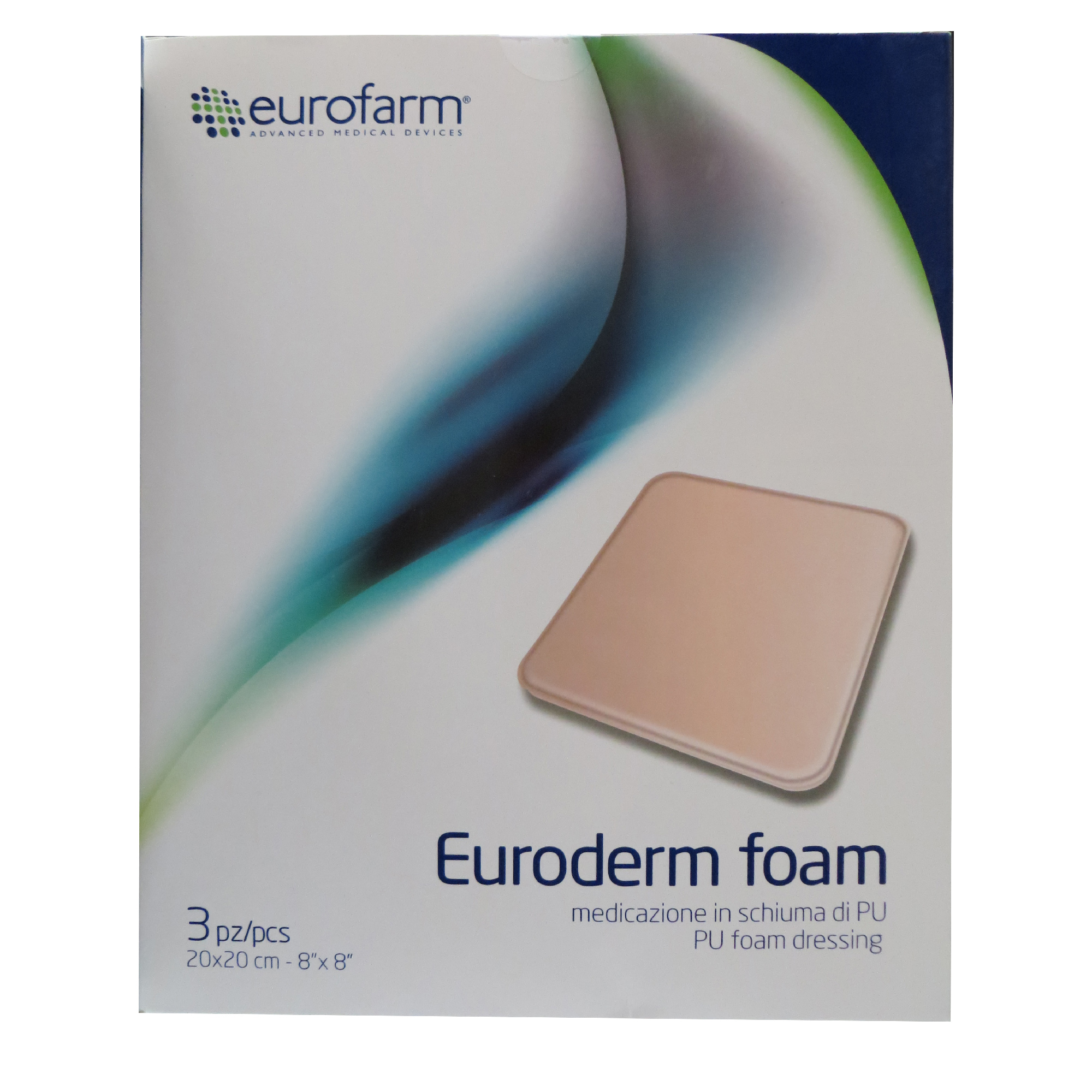 پد پانسمان یوروفارم مدل یورودرم فوم بسته 3 عددی