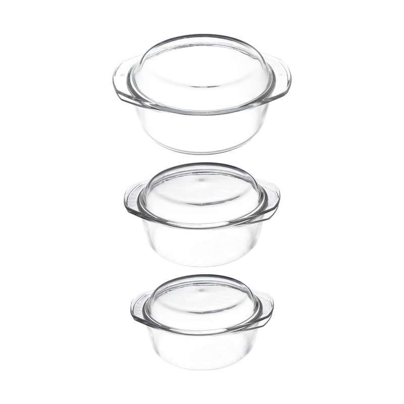 ظرف پخت زنجان گلس مدل Torino مجموعه 3 عددی