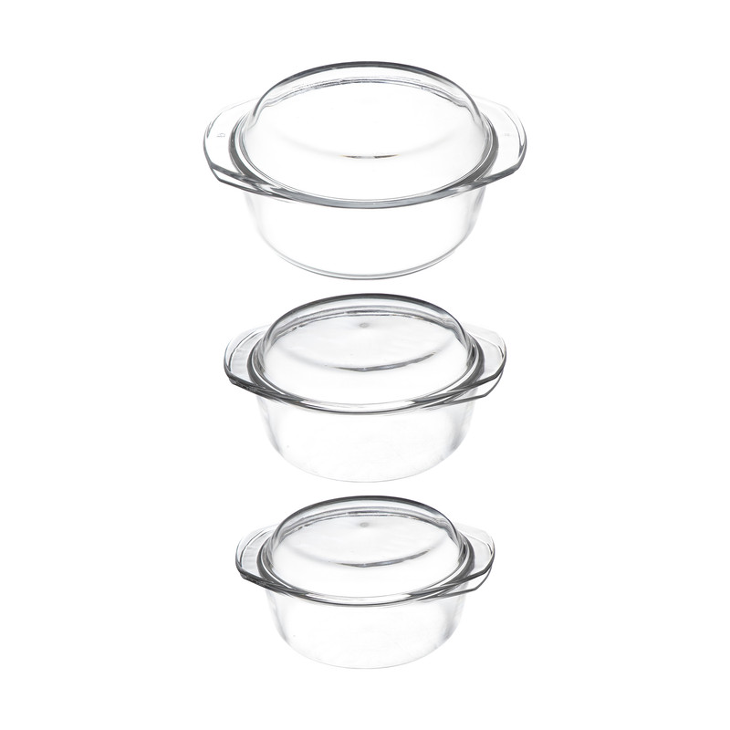 ظرف پخت زنجان گلس مدل Torino مجموعه 3 عددی