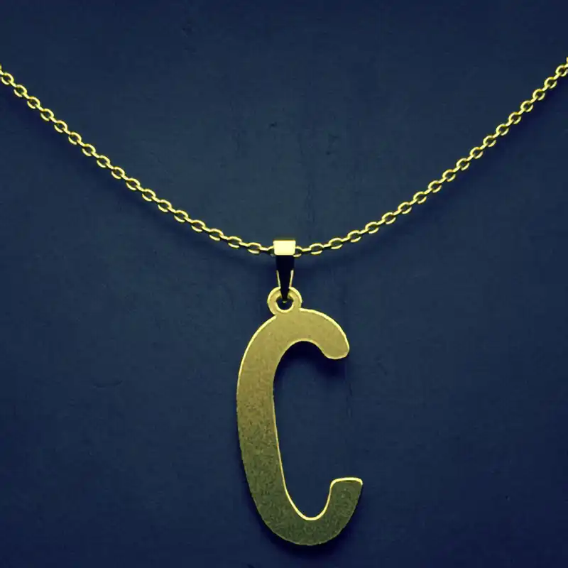 گردنبند طلا 18 عیار زنانه مدوپد مدل حرف C کد H3-1-1135