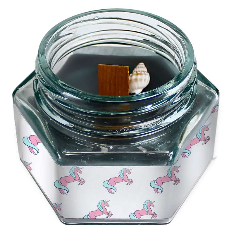 شمع لیوانی طرح یونیکورن مدل DarlyC253