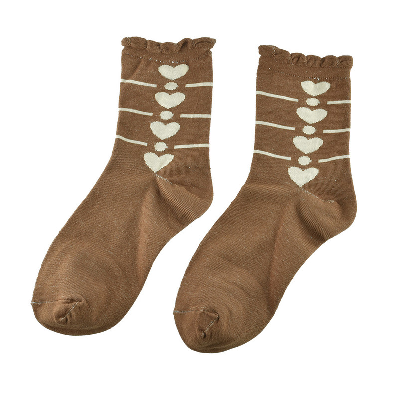 جوراب ساق بلند زنانه مدل قلب