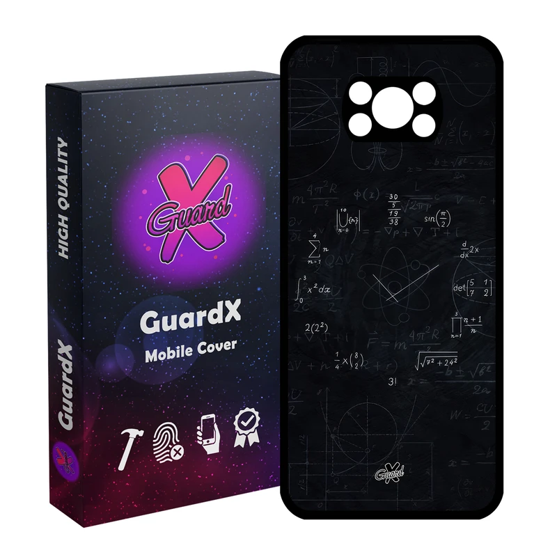 کاور گارد ایکس طرح ریاضی مدل Glass10631 مناسب برای گوشی موبایل شیائومی Poco X3 NFC/Poco X3/Poco X3 Pro