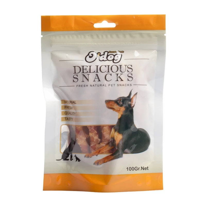 تشویقی سگ اداگ مدل مرغ و ماهی وزن 100 گرم