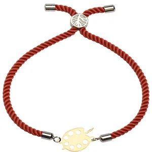 دستبند طلا 18 عیار زنانه الن نار مدل طرح پالت نقاشي ELN1713