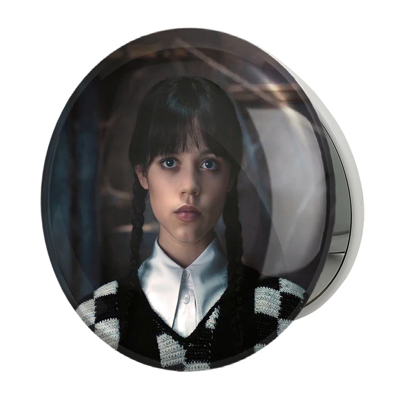 آینه جیبی خندالو طرح ونزدی Wednesday مدل تاشو کد 22045 