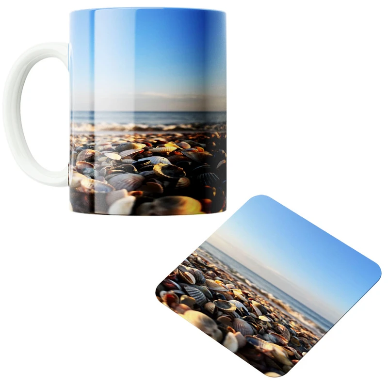 ماگ پادآفرین مدل دریا کد 353 به همراه زیر لیوانی 