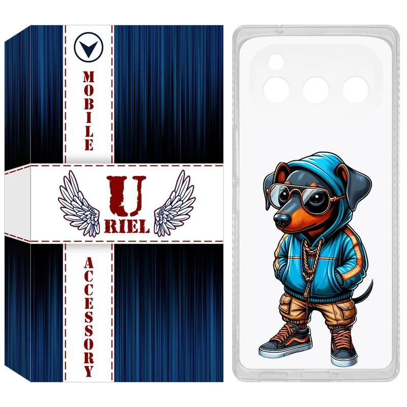 کاور یوریل مدل Clear کد 49 طرح سگ مناسب برای گوشی موبایل داریا Bond