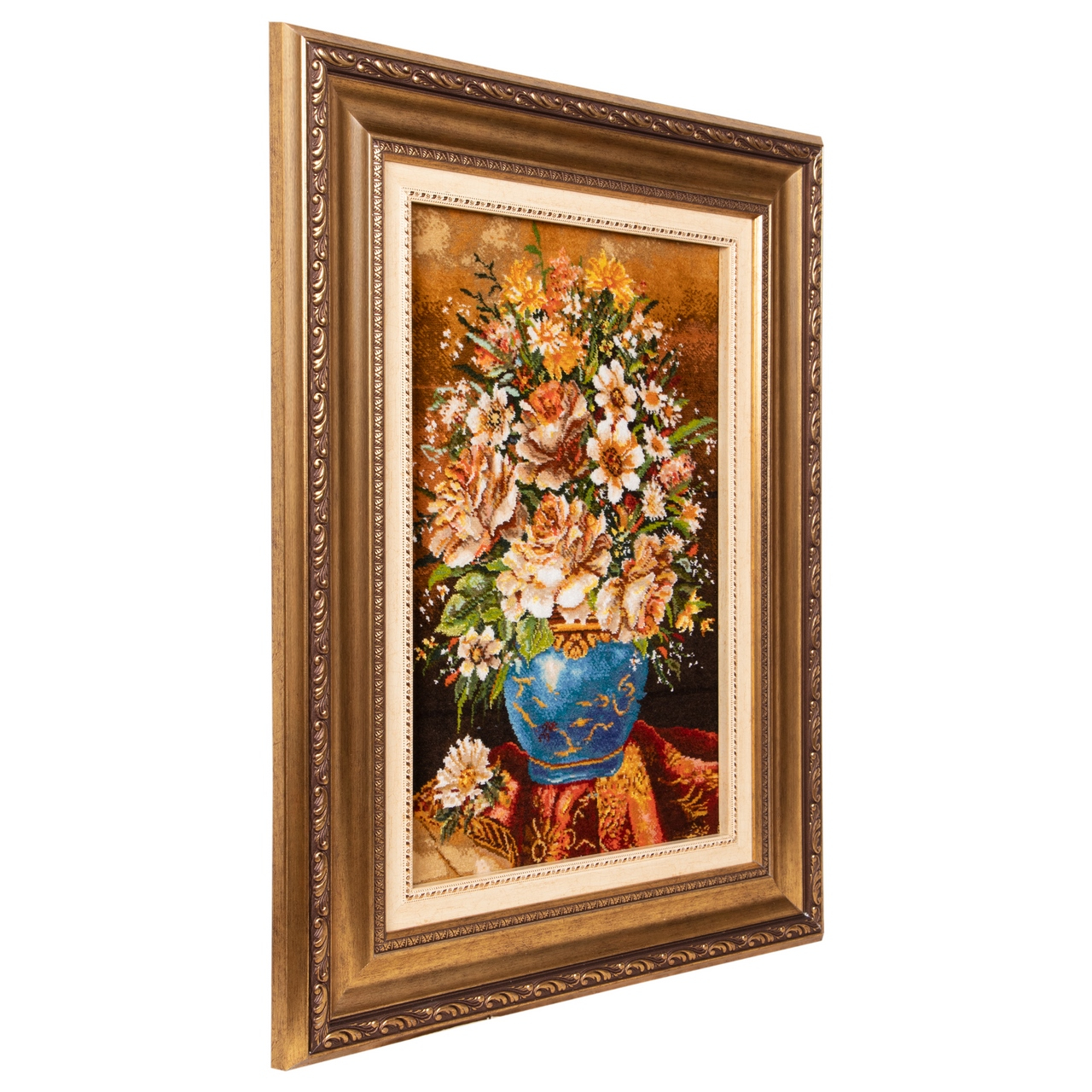 تابلو فرش دستباف سی پرشیا مدل گل در گلدان کد 903879