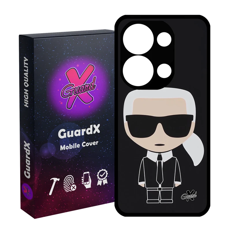 کاور گارد ایکس طرح کارل مدل Glass10425 مناسب برای گوشی موبایل شیائومی Poco X6 5G / Note 13 Pro 5G