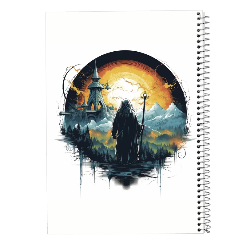 دفتر ژورنال نویسی 50 برگ مدوپد مدل نقطه ای طرح  ارباب حلقه ها The Lord of the Rings کد DF3094