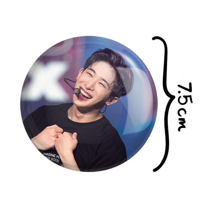 آینه جیبی خندالو طرح ونهو گروه مانستا اکس Monsta X مدل تاشو کد 21194