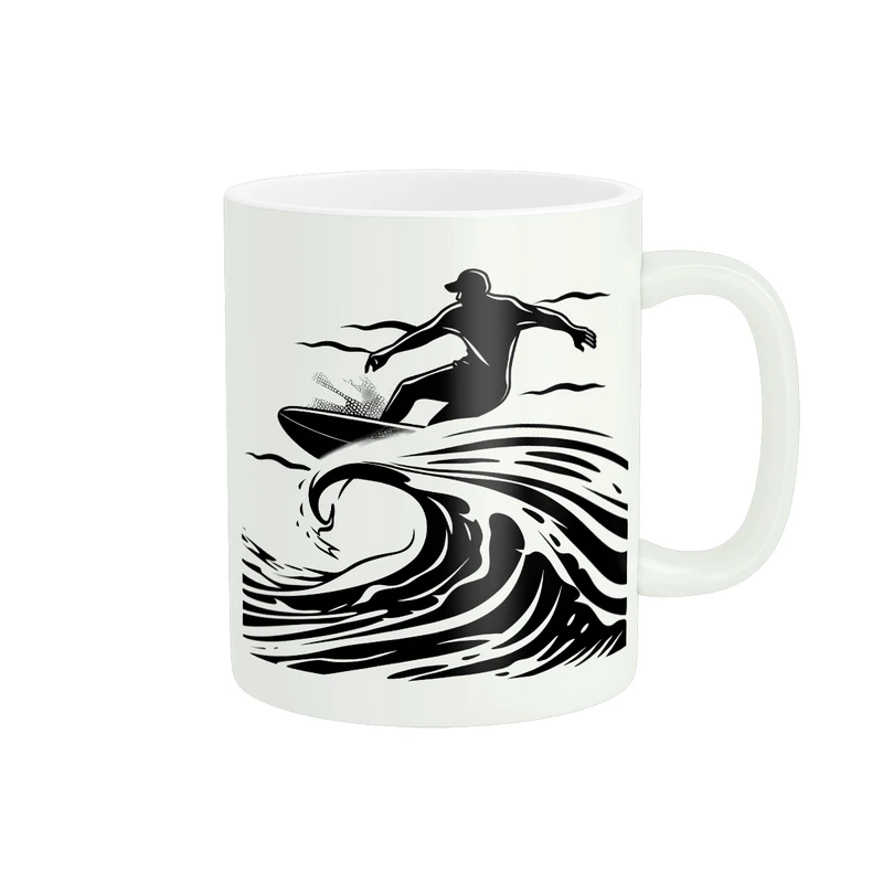 ماگ پادآفرین مدل ورزشی طرح موج سواری کد PM1209