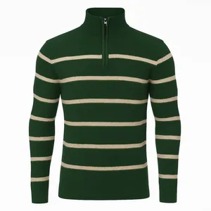پلیور یقه ایستاده مردانه مدل نیم زیپ