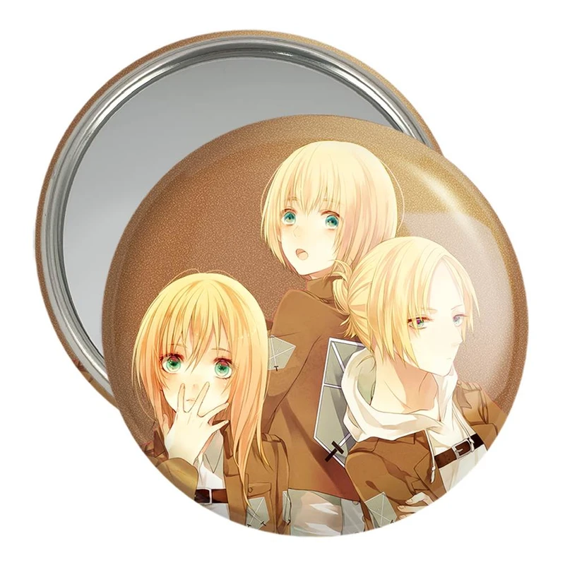 آینه جیبی خندالو مدل هیستوریا و ارمین و آنی انیمه اتک آن تایتان Attack on Titan  کد 11056