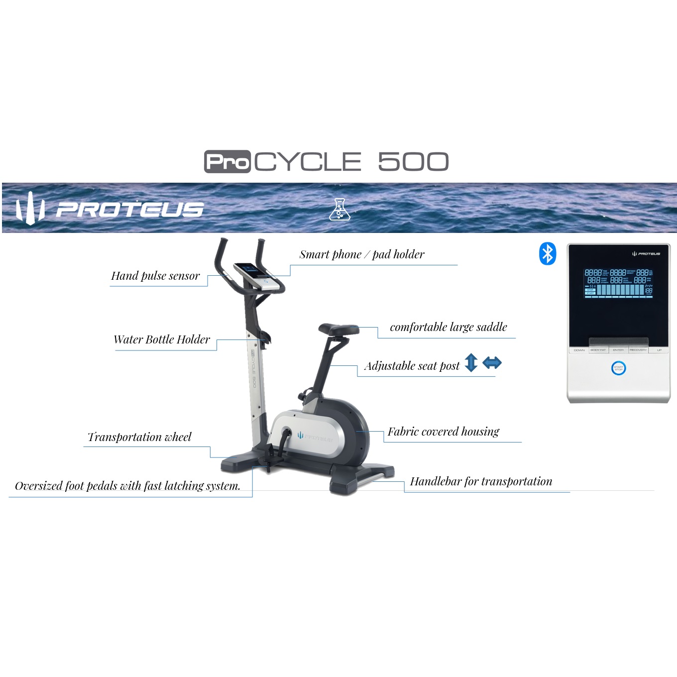 دوچرخه ثابت پروتئوس مدل ProCycle-500 عکس شماره 3