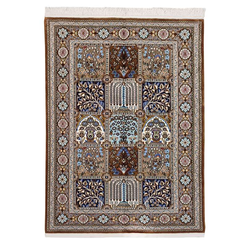 فرش دستباف یک و نیم متری طرح خشتی مدل AA122