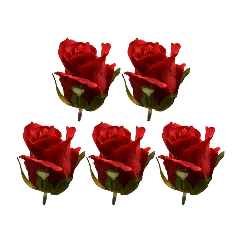 گل مصنوعی مدل سرگل رز هلندی بسته 5 عددی