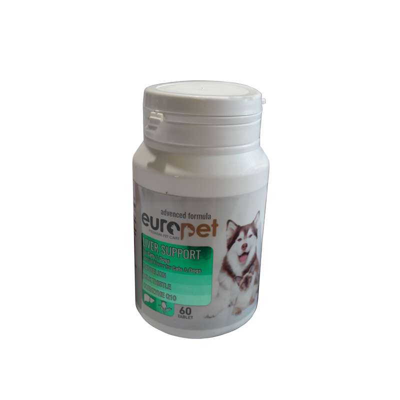 قرص حفاظتی و حمایتی کبد سگ و گربه یوروپت مدل LIVER SUPPORT مجموعه 60 عددی قرص حفاظتی و حمایتی کبد سگ و گربه یوروپت مدل LIVER SUPPORT مجموعه 60 عددی