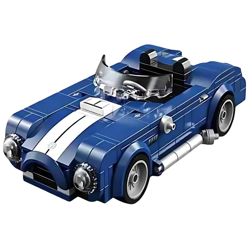 ساختنی 339 تکه ناب سل مدل SHELBY COBRA S BUILDING BLOCKS SPORT CAR BLU 339 PCS T1100