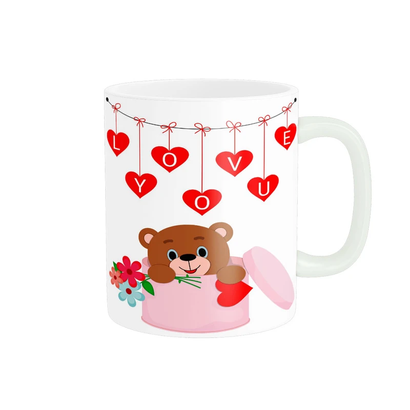 ماگ پادآفرین مدل عشق طرح قلب LOVE کد p6368