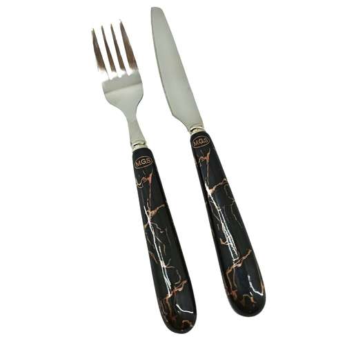 ست کارد و چنگال 12 پارچه ام جی اس مدل ماربل