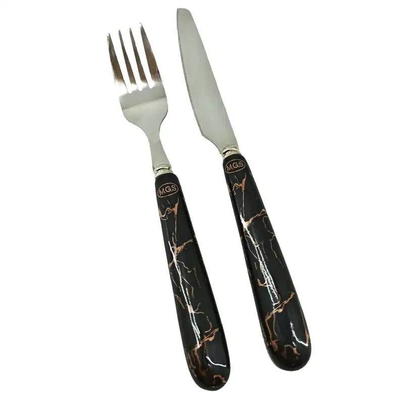 ست کارد و چنگال 12 پارچه ام جی اس مدل ماربل
