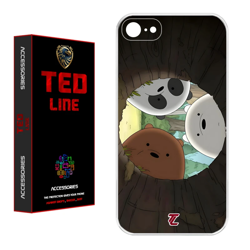 کاور تد لاین طرح خرسی کد 1101 مناسب برای گوشی موبایل اپل Iphone 7 / 8 / SE 2020