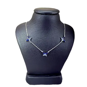 گردنبند نقره زنانه مدل پروانه ظریف کد 695664