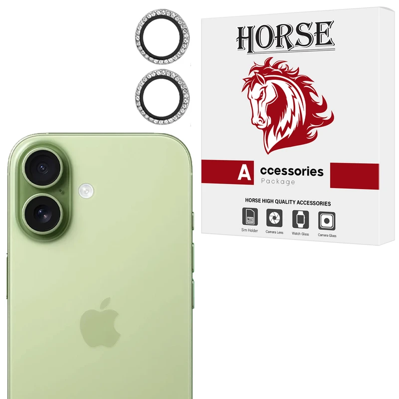 محافظ لنز دوربین شیشه‌ای هورس مدل NRIH20 مناسب برای گوشی موبایل اپل iPhone 17